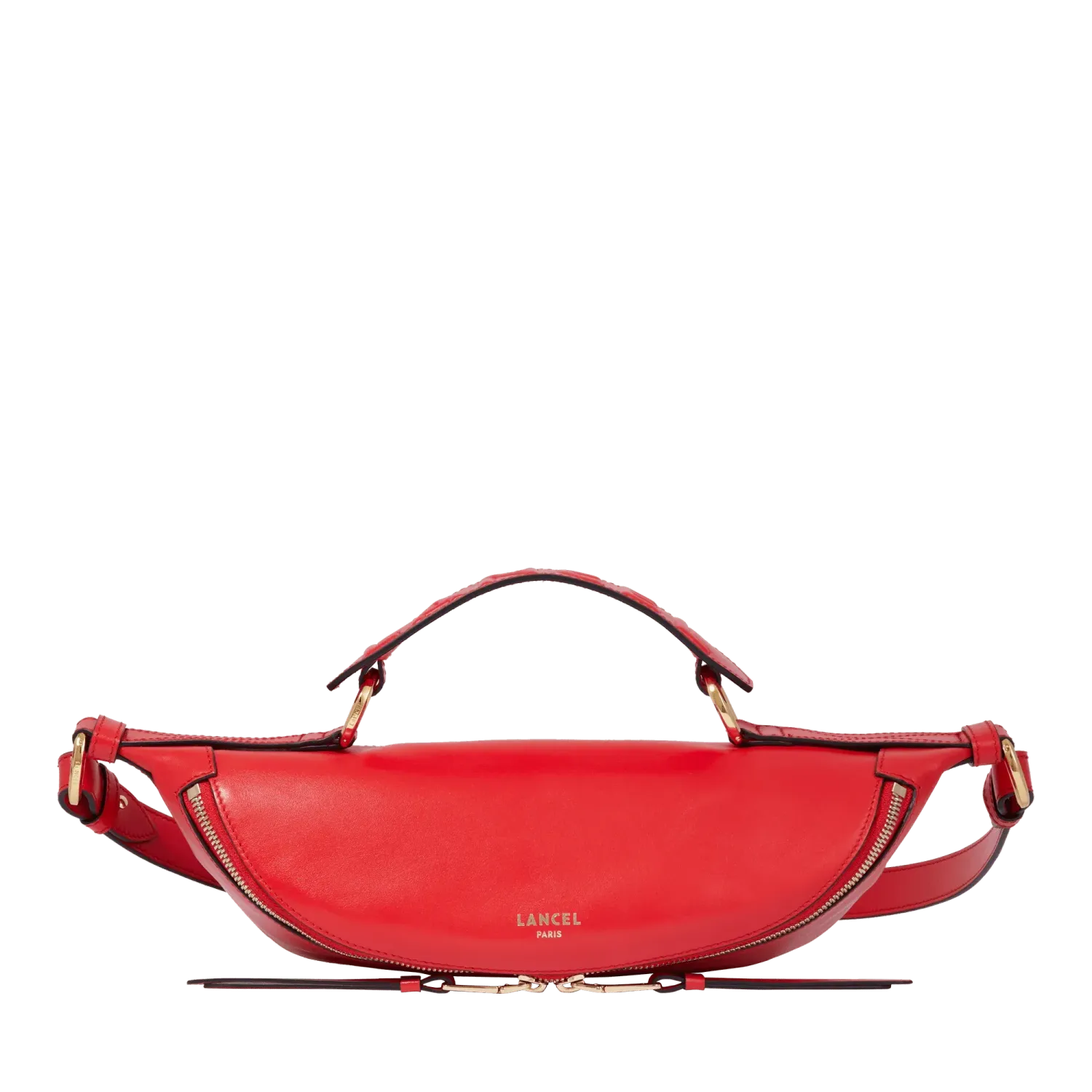 Sac à main porté croisé S Rouge baiser LANCEL Origami