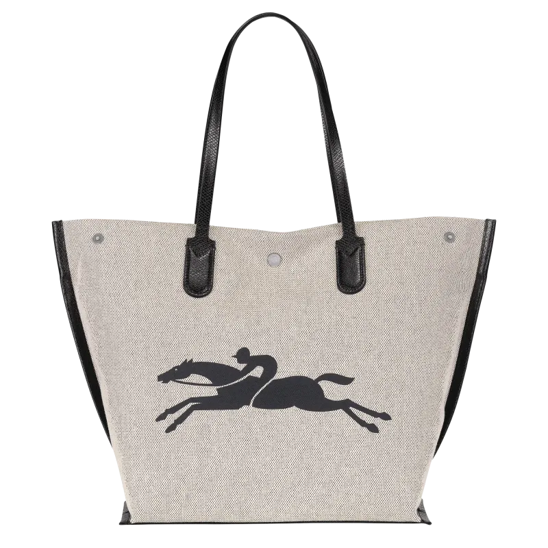 SAC CABAS L ESSENTIAL LONGCHAMP Toile - ecru SAC CABAS L ESSENTIAL LONGCHAMP Toile - ecru