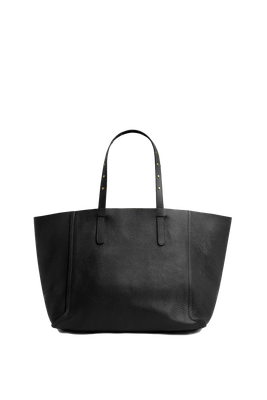 Cabas en cuir grainé intérieur métallisé - SIMPLE 2 - Noir GERARD DAREL