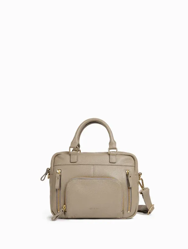 Sacs à main / travers Mini Macy cuir grainé Gris / Grège Nat&Nin