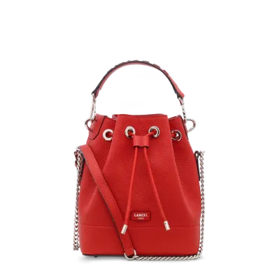 SAC SEAU NINON DE LANCEL CUIR Rouge Lancel