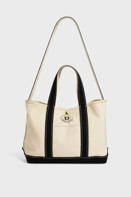 Cabas en toile - LEON Ecru / noir GERARD DAREL