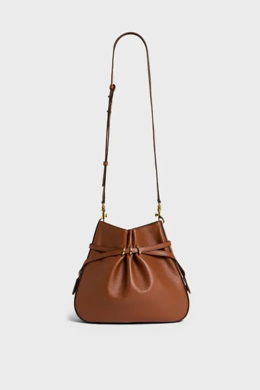 Sac à main seau en cuir - LE ROMY Tan / Camel Gerard Darel