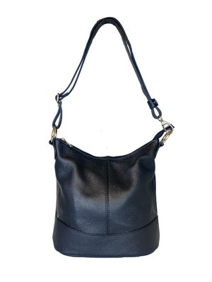 Sac cuir italien bleu marine Mini Este