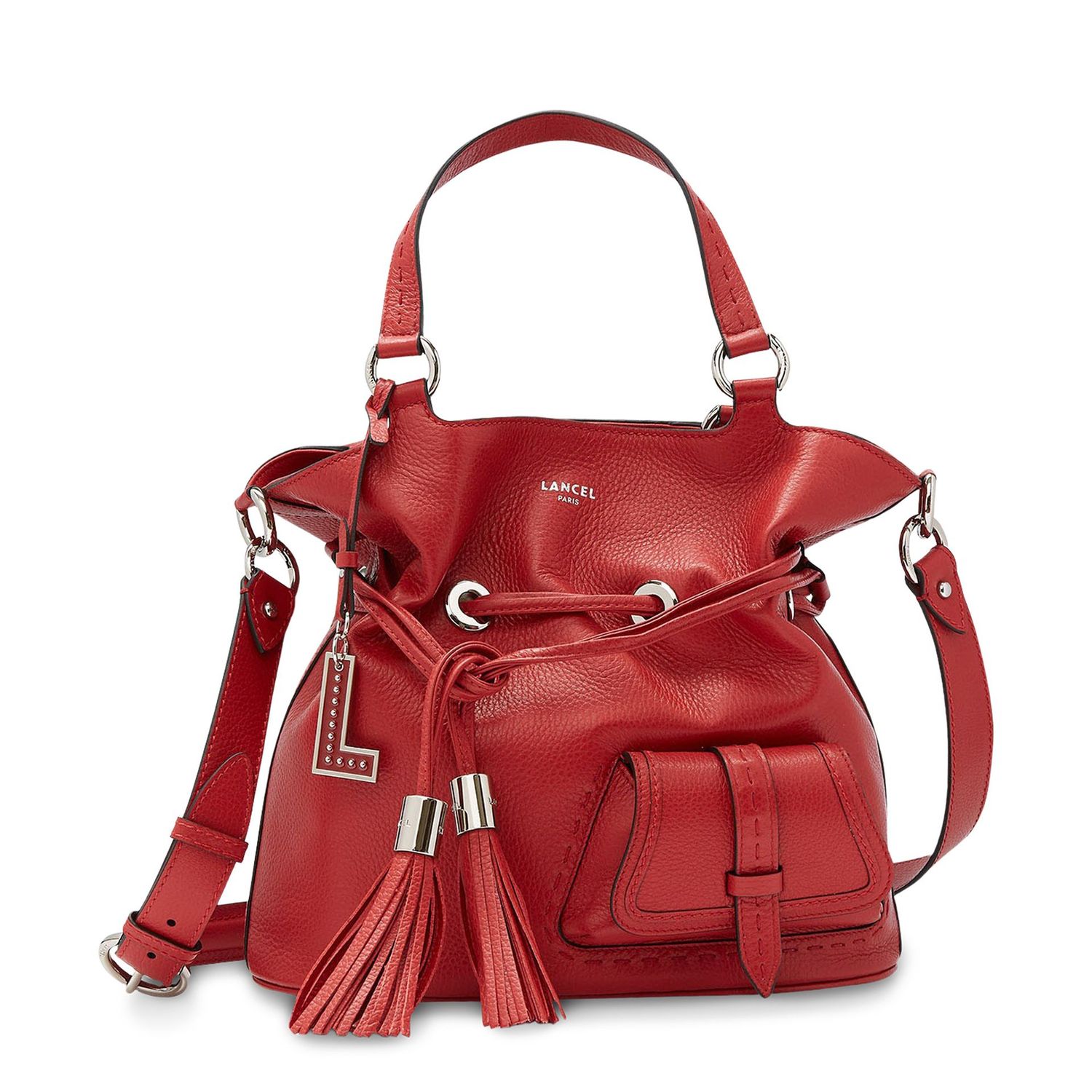 Premier Flirt De Lancel - Sac à main Seau bandoulière  - Moyen Modèle - Rouge Lancel LANCEL