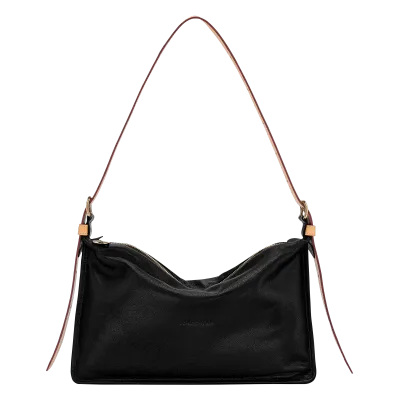 SAC BANDOULIÈRE M SMOOTHIE Cuir - Noir LONGCHAMP