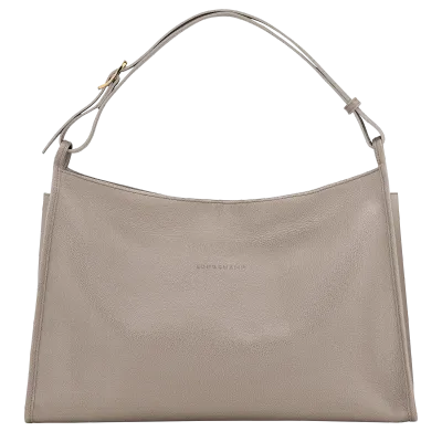 SAC PORTÉ ÉPAULE XL LE FOULONNÉ Cuir - Tourterelle / TAUPE LONGCHAMP