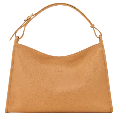 SAC PORTÉ ÉPAULE XL LE FOULONNÉ Cuir - Noix / jaune LONGCHAMP