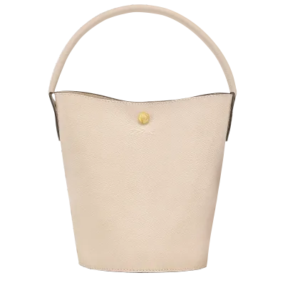 SAC SEAU S ÉPURE Cuir - Papier / blanc cassé LONGCHAMP
