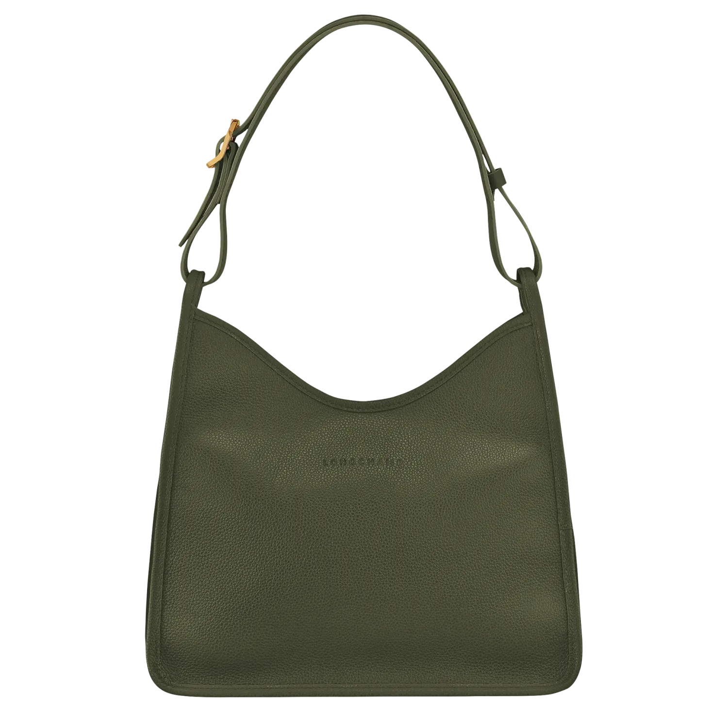 SAC PORTÉ ÉPAULE M LE FOULONNÉ Cuir - Kaki  LONGCHAMP