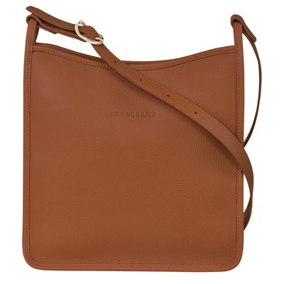 SAC BANDOULIÈRE PLAT M LE FOULONNÉ Cuir - Caramel LONGCHAMP
