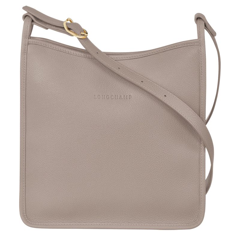 SAC BANDOULIÈRE PLAT M LE FOULONNÉ Cuir - Tourterelle LONGCHAMP SAC BANDOULIÈRE PLAT M LE FOULONNÉ Cuir - Tourterelle LONGCHAMP