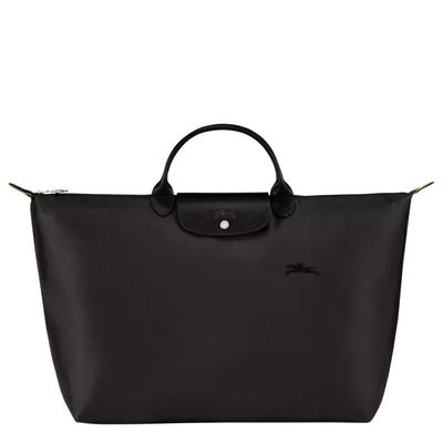 SAC DE VOYAGE L LE PLIAGE GREEN noir Toile Recyclée LONGCHAMP