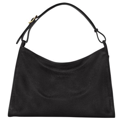 SAC PORTÉ ÉPAULE XL LE FOULONNÉ Cuir - Noir LONGCHAMP