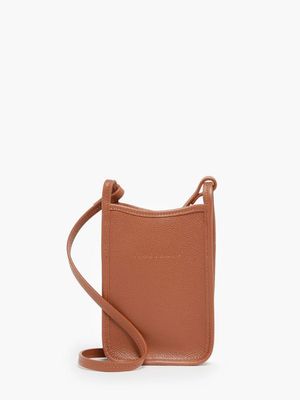 Etui téléphone Le Foulonné camel Longchamp
