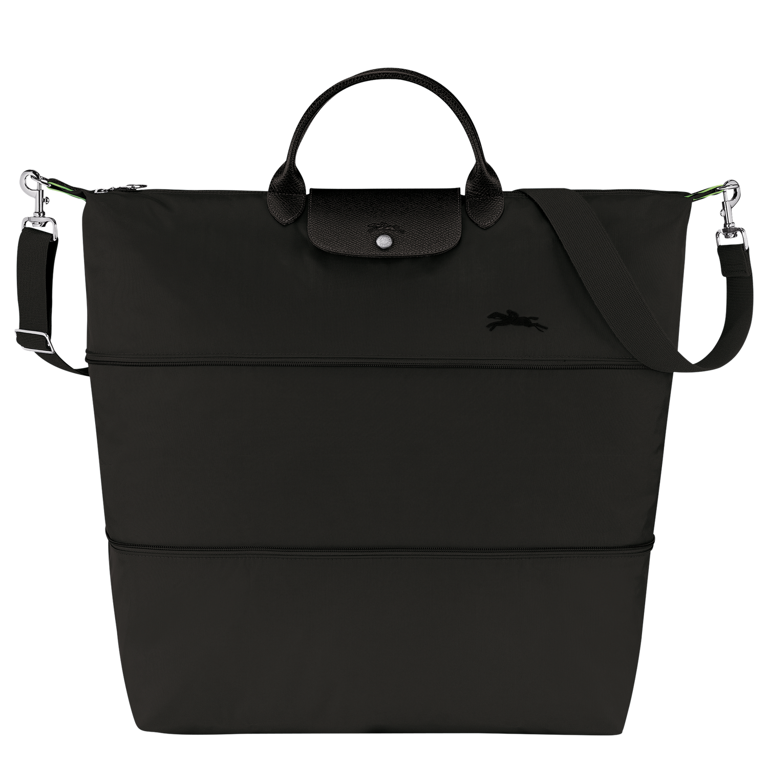 Sac de voyage extensible Longchamp Le Pliage Green noir
