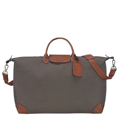 SAC DE VOYAGE XL BOXFORD Toile Recyclée - Brun LONGCHAMP