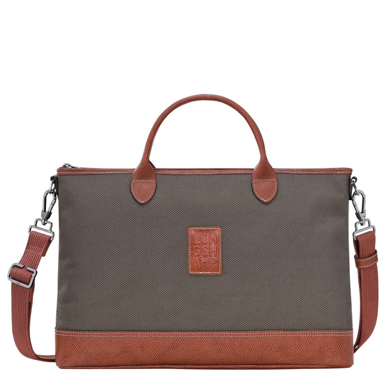 PORTE-DOCUMENTS S BOXFORD Toile Recyclée - Brun LONGCHAMP