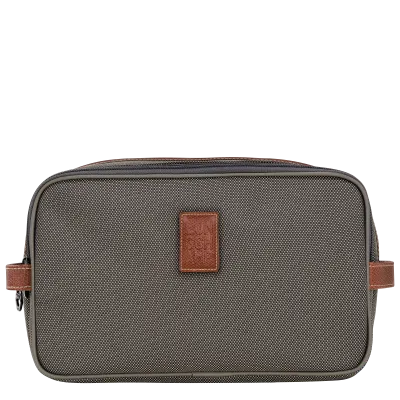 TROUSSE DE TOILETTE BOXFORD Toile Recyclée - Brun LONGCHAMP