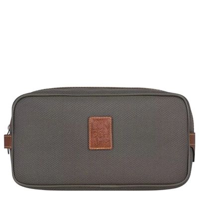TROUSSE DE TOILETTE S BOXFORD Toile Recyclée - Brun LONGCHAMP