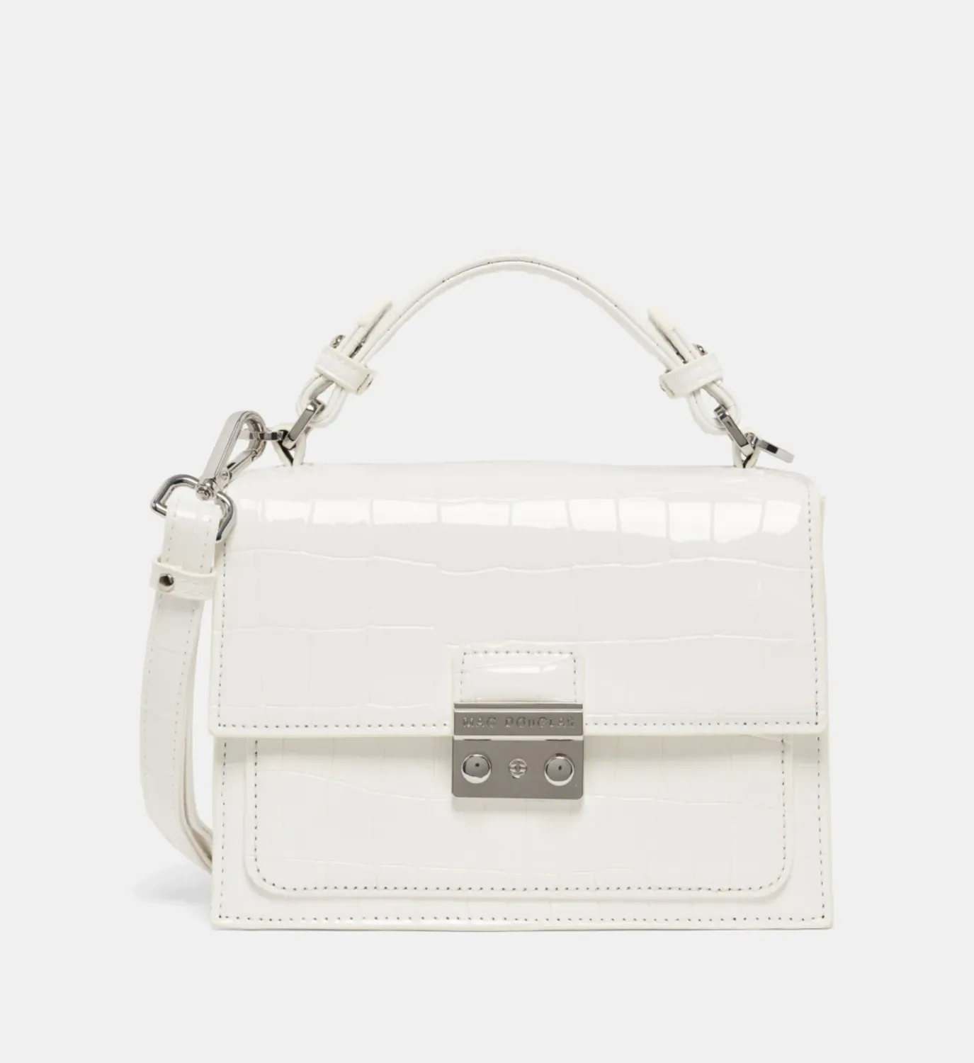 Joyau RYTHME mini sac cartable aspect croco blanc MAC DOUGLAS
