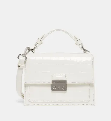 Joyau RYTHME mini sac cartable aspect croco blanc MAC DOUGLAS
