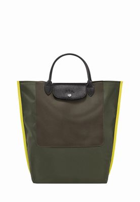 Sac cabas porté main M Re-Play Kaki LONGCHAMP