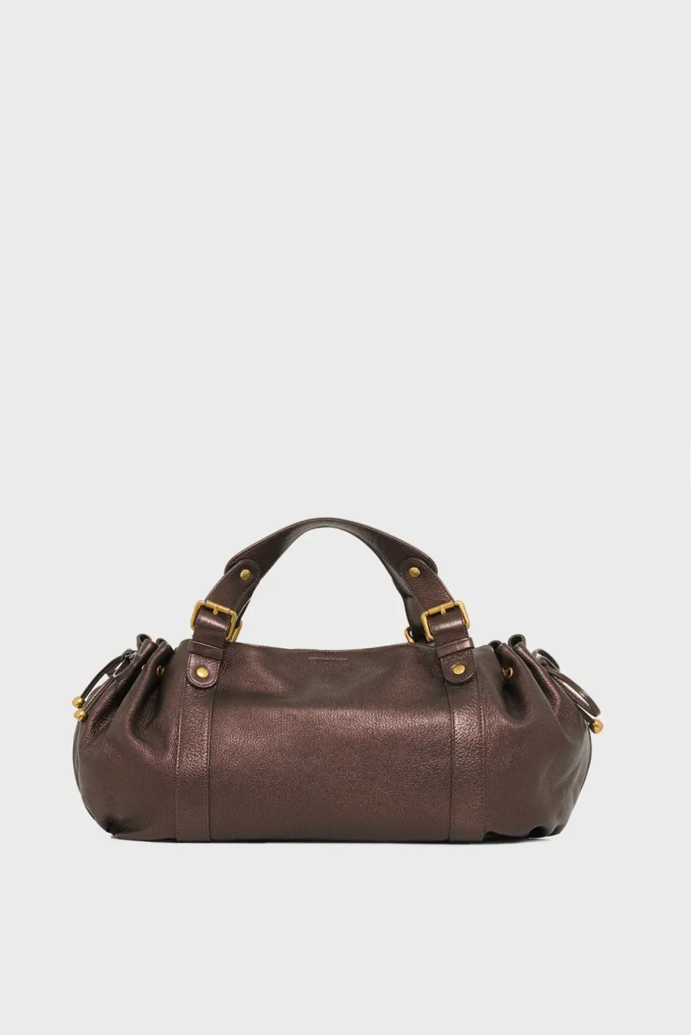 Sac à main en cuir métallique - 24H Brun GERARD DAREL