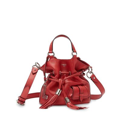 Sac à main seau S LANCEL premier flirt  Rouge lancel