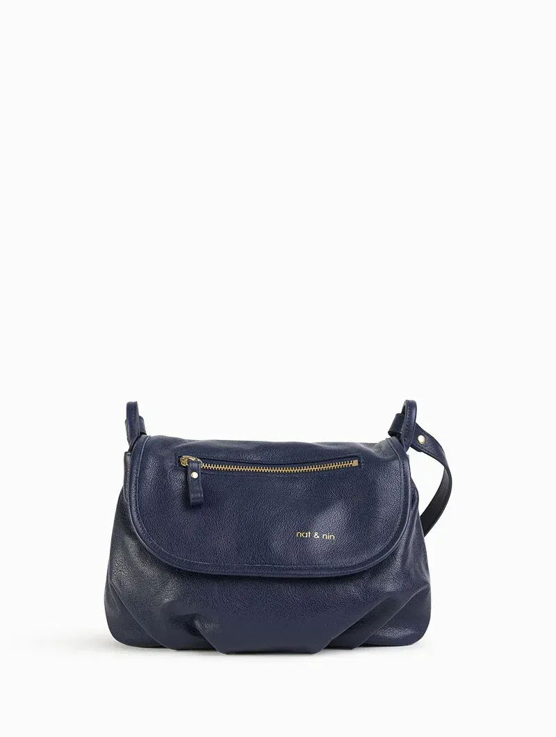 Sacs Jen Bleu Cosmos- Cuir lisse Nat&Nin