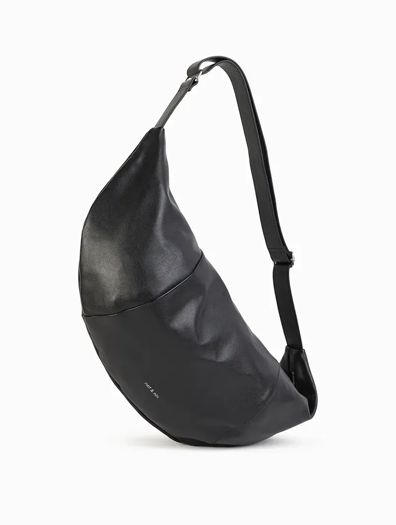 Sacs porté épaule / travers Corto Noir - Cuir lisse Nat&Nin