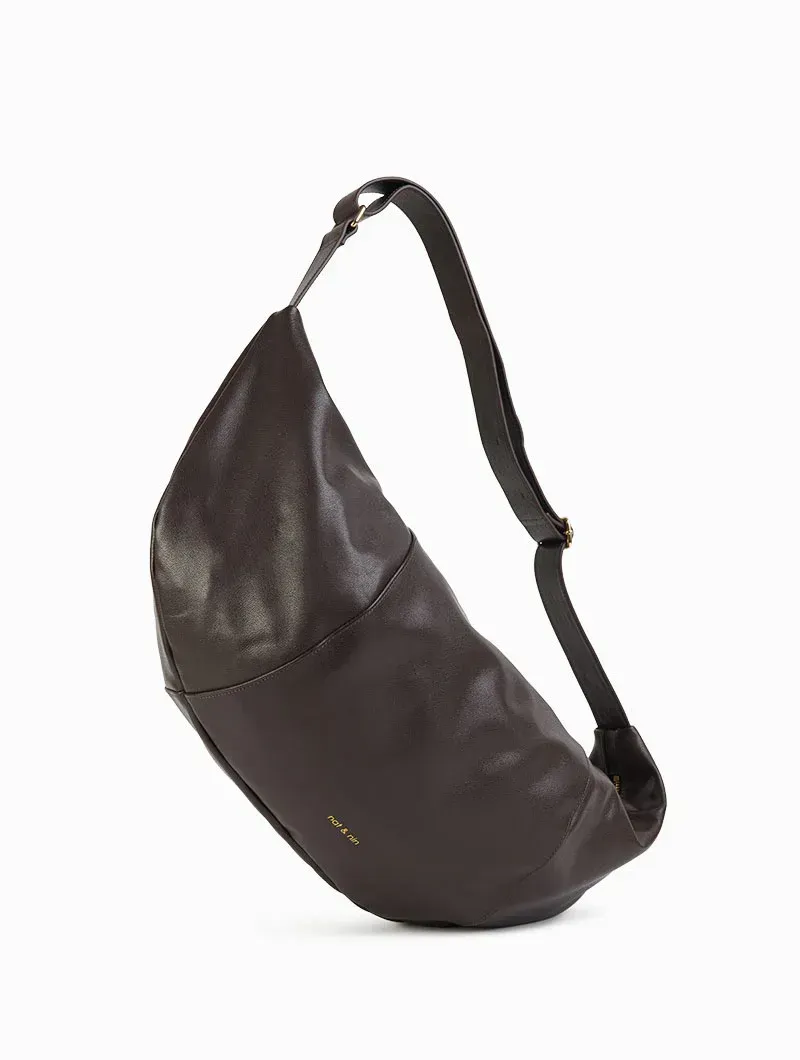 Sacs porté épaule / travers Corto Ebène - Cuir lisse Nat&Nin