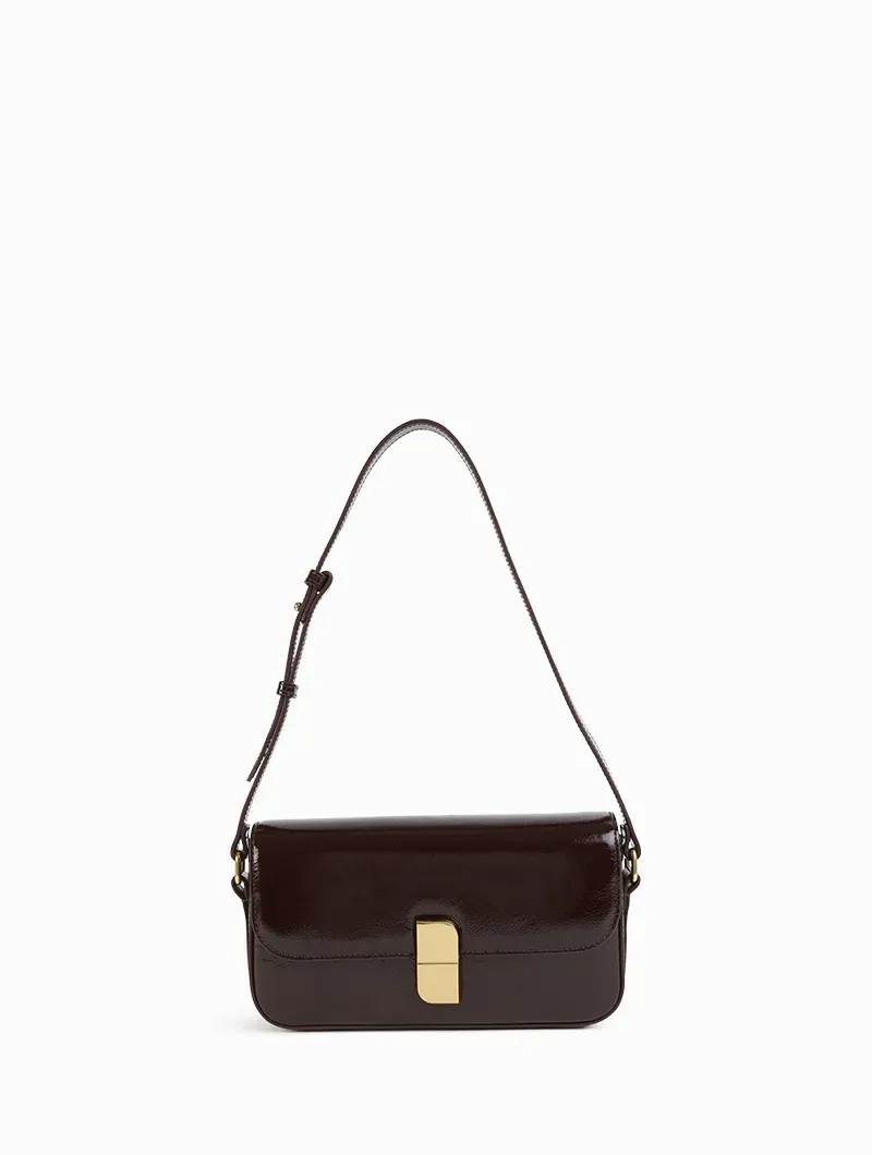 Sacs porté épaule Alice Small Nat&Nin Moka Glacé- Cuir brillant