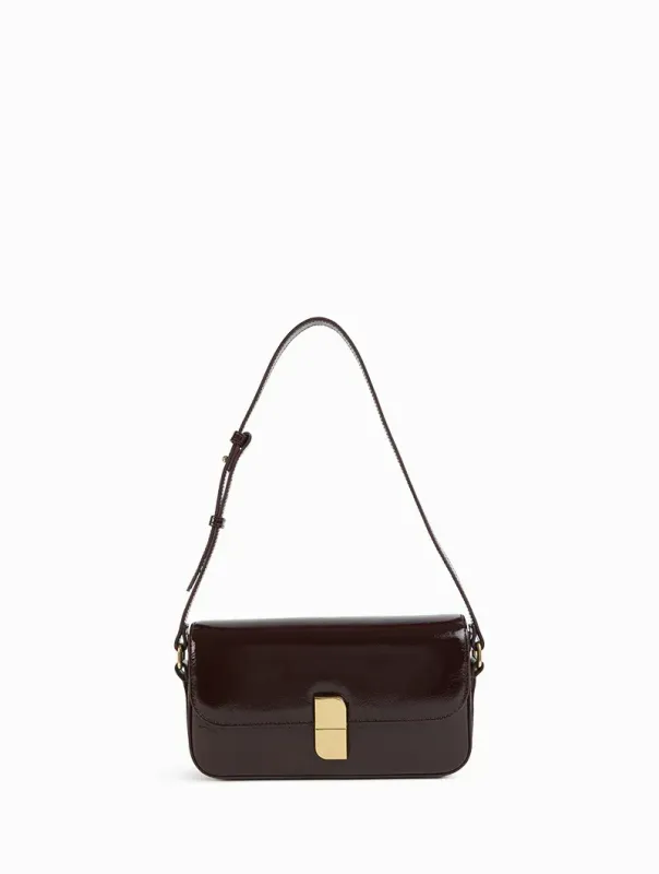 Sacs porté épaule Alice Small Nat&Nin Moka Glacé- Cuir brillant