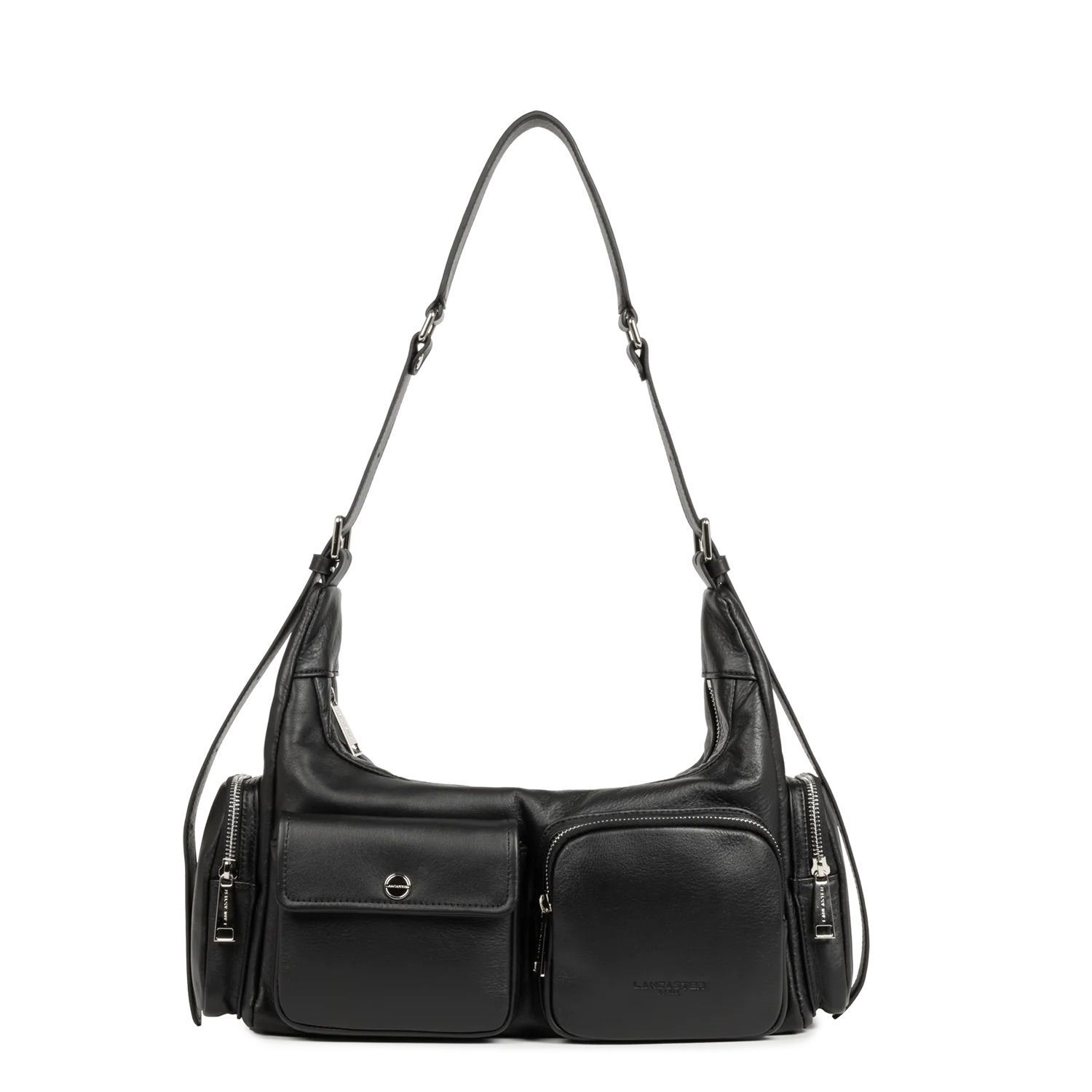Sac besace Soft Caramella noir LANCASTER