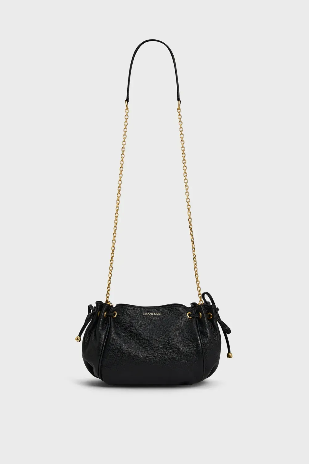 Sac bandoulière en cuir - LE MINI 24 Gerard Darel Noir