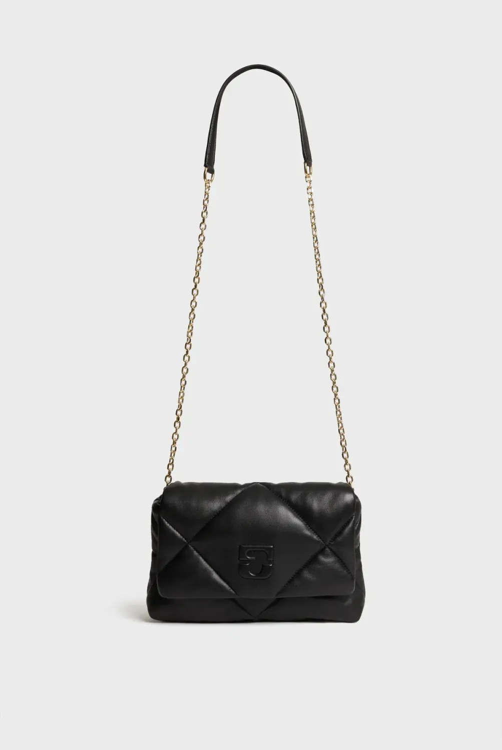 Sac porté travers en cuir matelassé - LE FANNY noir Gerard Darel