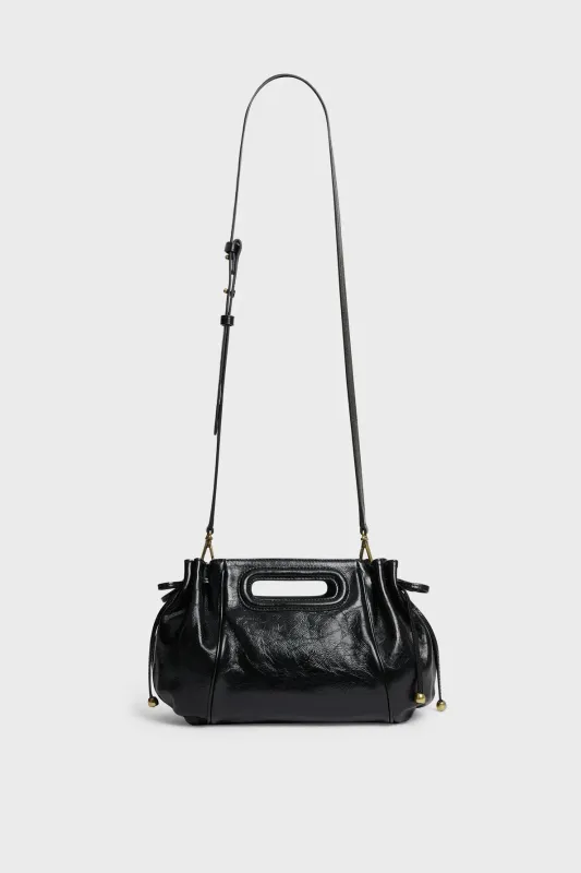 Sac à main en cuir effet froissé - MINI DANY noir Gerard Darel