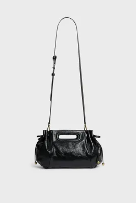 Sac à main en cuir effet froissé - MINI DANY noir Gerard Darel