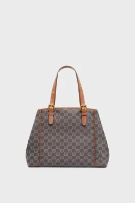 Cabas en toile enduite monogrammée et cuir - SIMPLE BAG Gerard Darel
