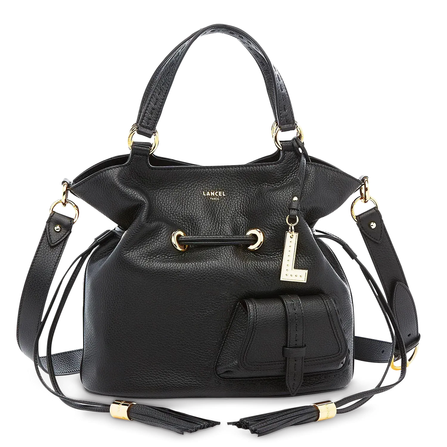 SAC SEAU Cuir PREMIER FLIRT DE LANCEL Noir