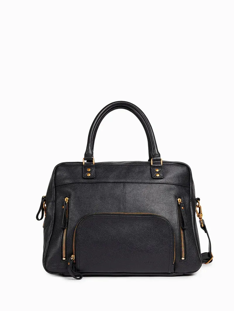Sacs A4 Macy Cuir grainé noir Nat & Nin