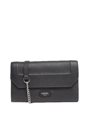 Portefeuille chaîne en cuir de vachette grainé - Noir – NINON DE LANCEL
