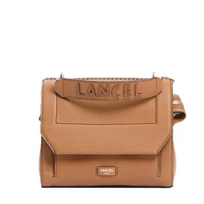Sac à rabat M NINON DE LANCEL Camel / argent
