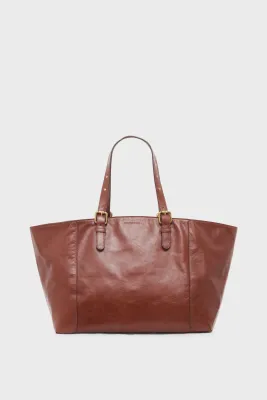 Cabas en cuir effet froissé - SIMPLE BAG Caramel GERARD DAREL