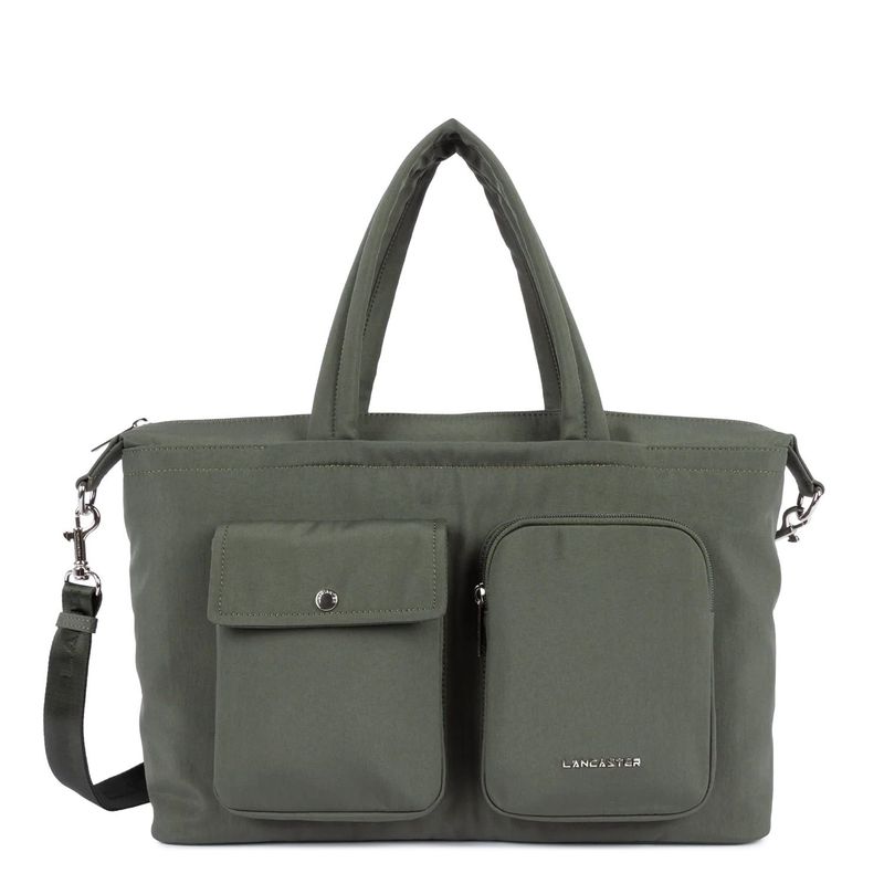 Basic Pocket Sac à main bowling Kaki foncé LANCASTER Basic Pocket Sac à main bowling Kaki foncé LANCASTER