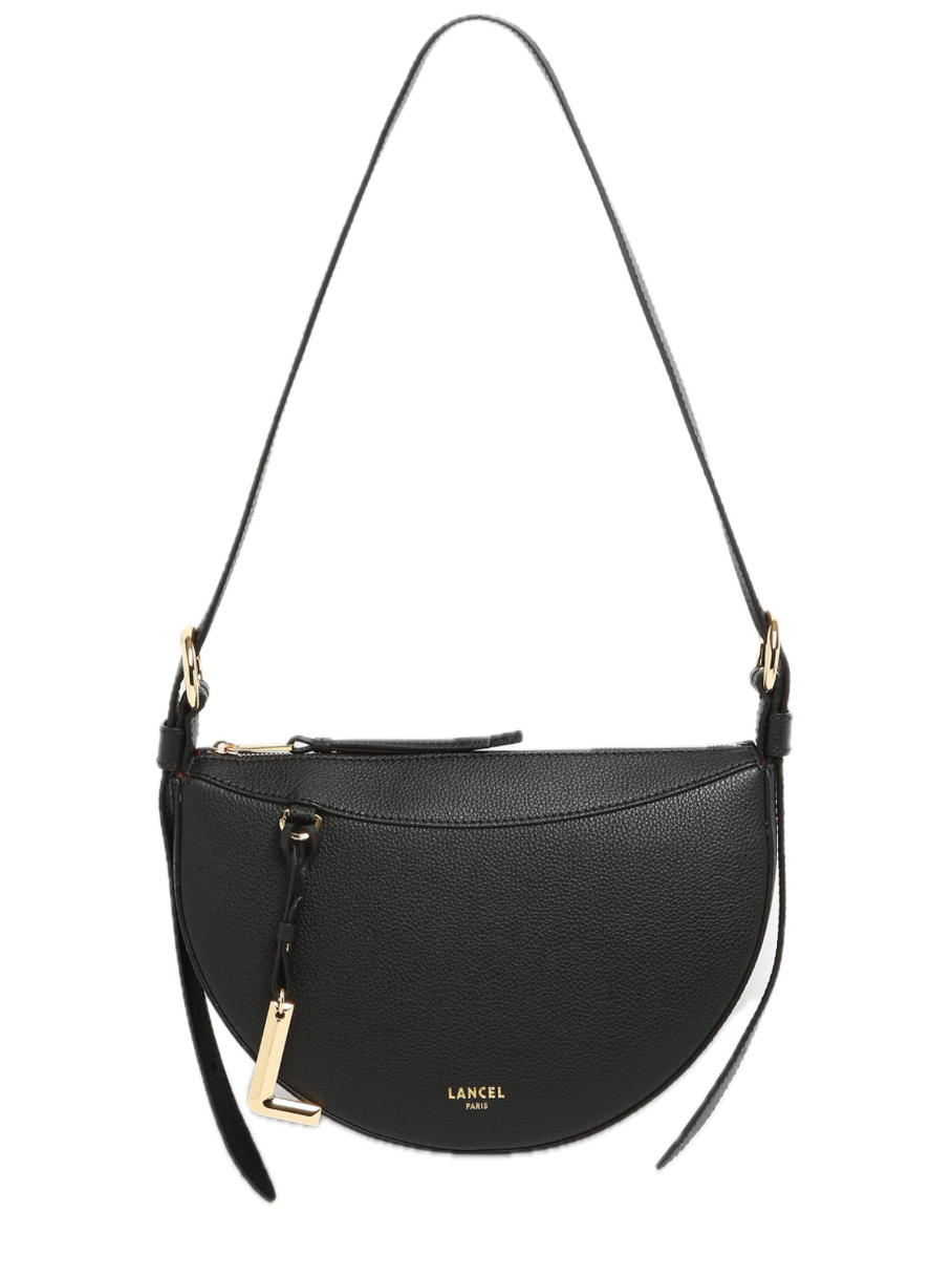 Sac Bandoulière demi lune Faubourg Cuir Noir LANCEL
