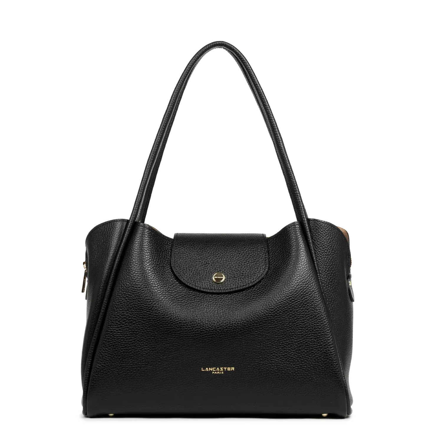 Ida Double Sac cabas épaule cuir Noir LANCASTER