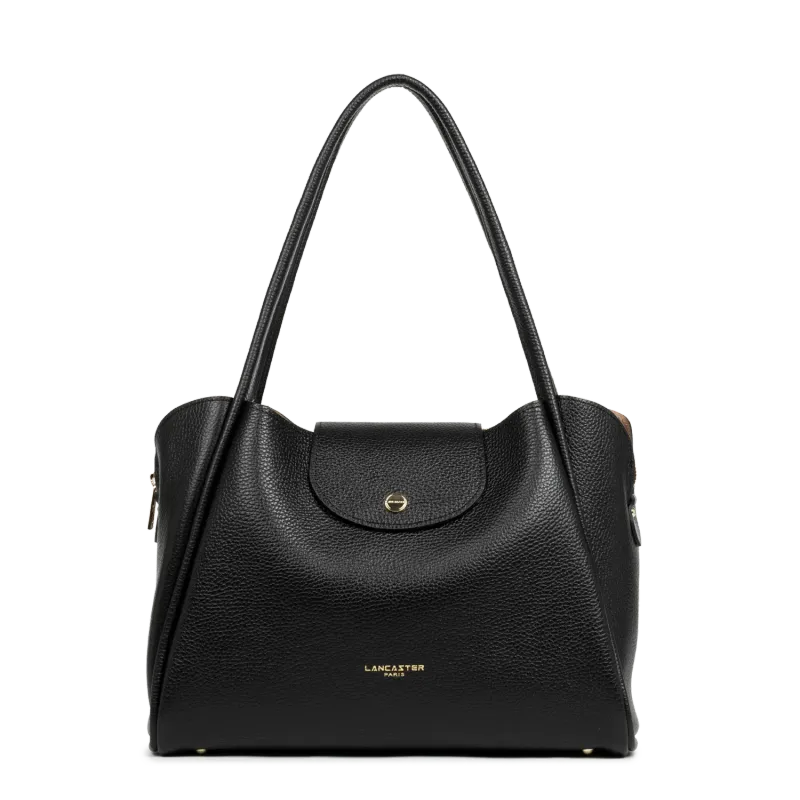 Ida Double Sac cabas épaule cuir Noir LANCASTER Ida Double Sac cabas épaule cuir Noir LANCASTER