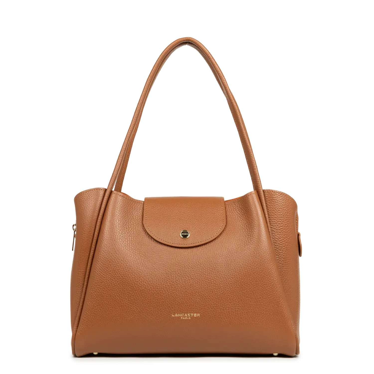 Ida Double Sac cabas épaule cuir Camel LANCASTER